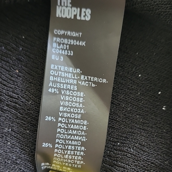 The Kooples NWT Black and Silver Sequin Knit Short Tank Dress EU 3 - Picture 11 of 12